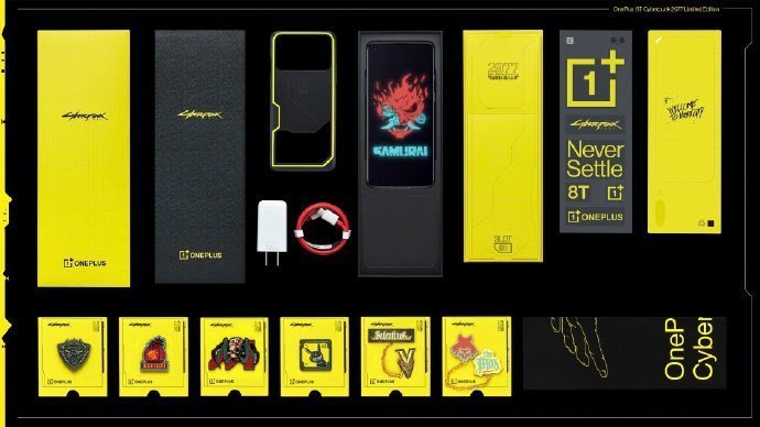 OnePlus 8T Cyberpunk Box Contents