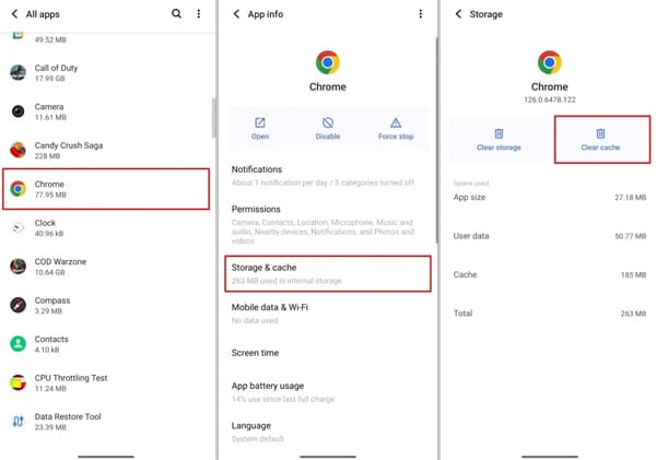 Clear App Cache on Android
