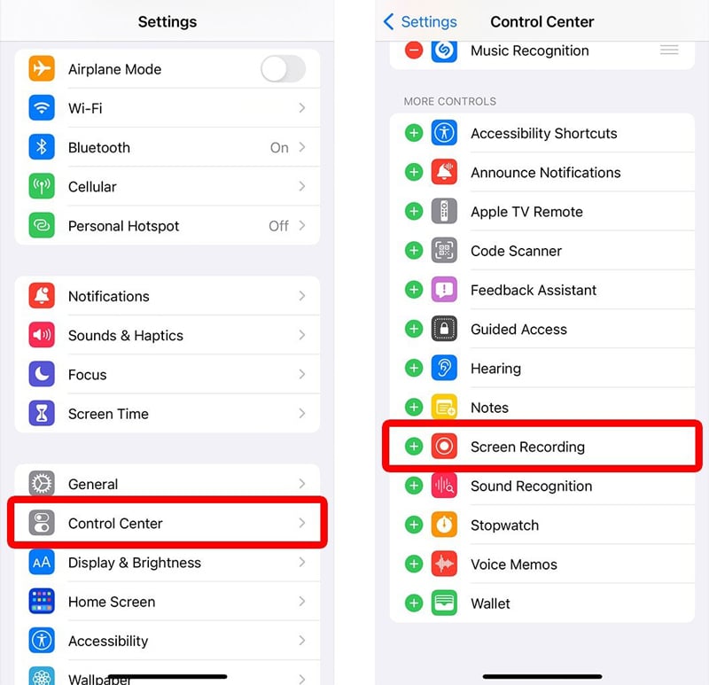 Enable Record iPhone Screen